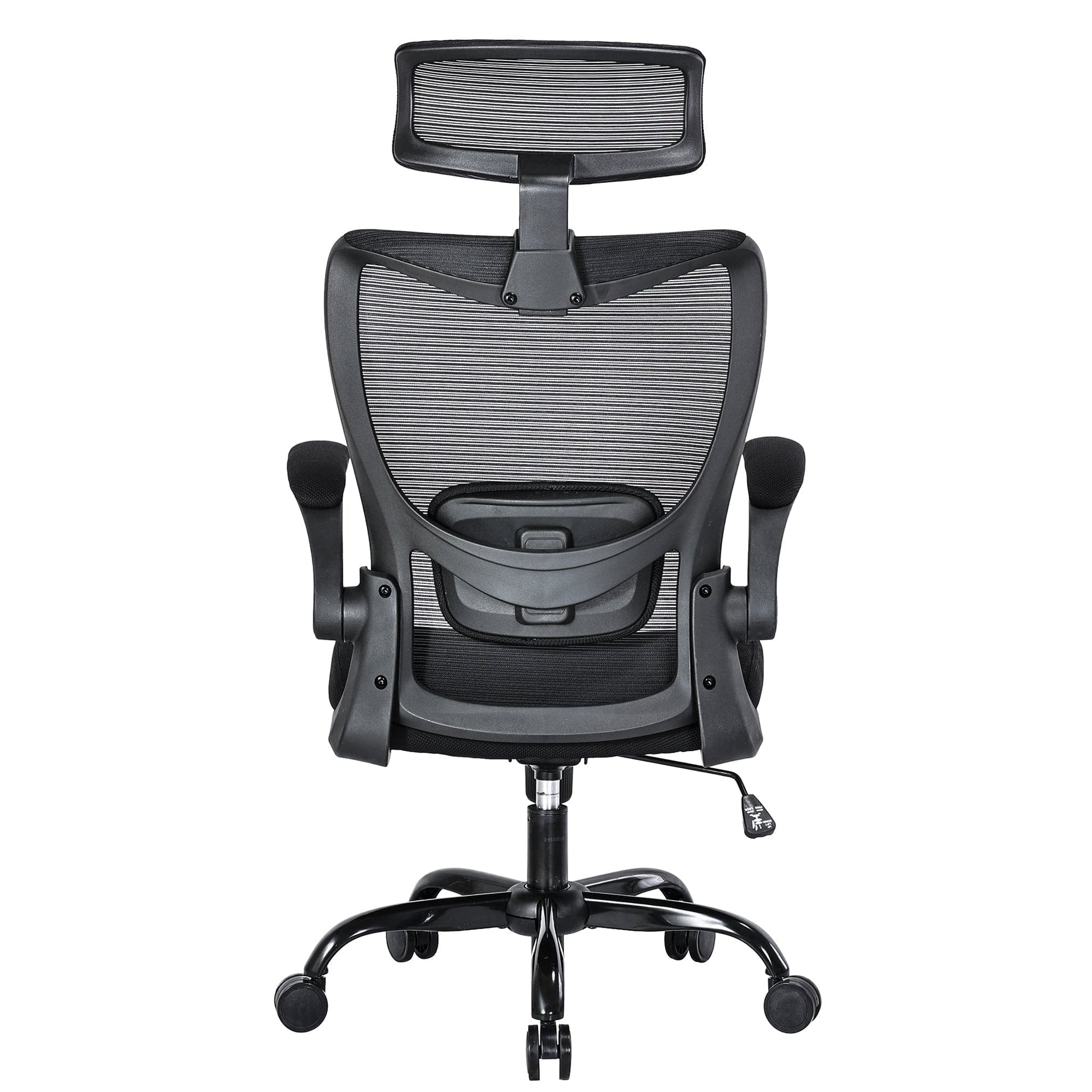 MONA Ergonomic High Back Flipped Armrest Task Chair In Grey/Black