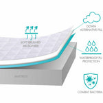 Fully Fitted Waterproof Bamboo Fibre Mattress Protector King Single Size