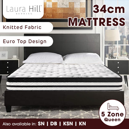 Queen Mattress  with Euro Top - 34cm