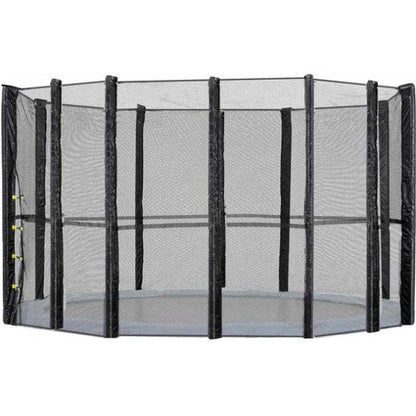 10Ft Trampoline Replacement Safety Pad And Net Round  8 Poles Blue