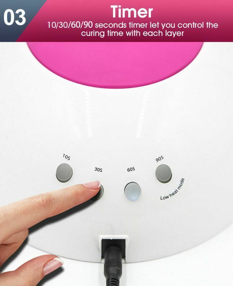 Salon Chic 48W LED UV Nail Lamp Light Gel Polish Dryer Manicure Art Curing White