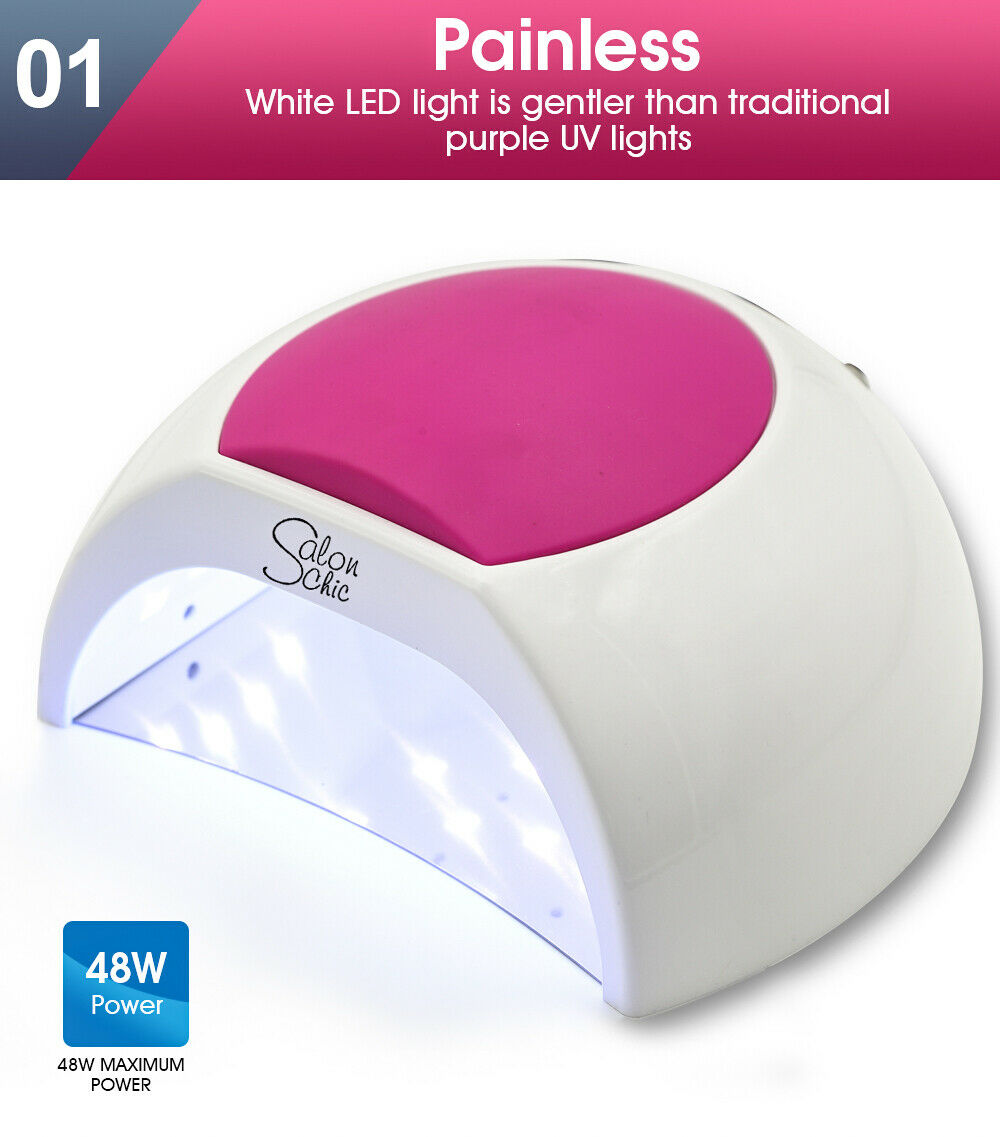 Salon Chic 48W LED UV Nail Lamp Light Gel Polish Dryer Manicure Art Curing White