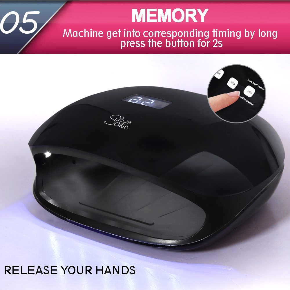 LED Nail Gel Polish Dryer Manicure Sensor Light Black