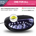 LED Nail Gel Polish Dryer Manicure Sensor Light Black