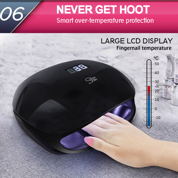  LED Nail Gel Polish Dryer Manicure Sensor Light Black