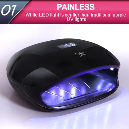 LED Nail Gel Polish Dryer Manicure Sensor Light Black
