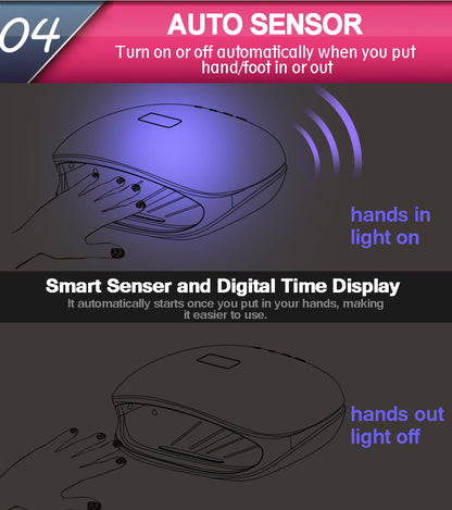 Salon LED Nail Gel Polish Dryer Manicure Sensor Light