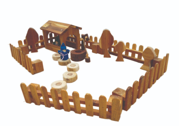  Wooden Fence- Set Of 4