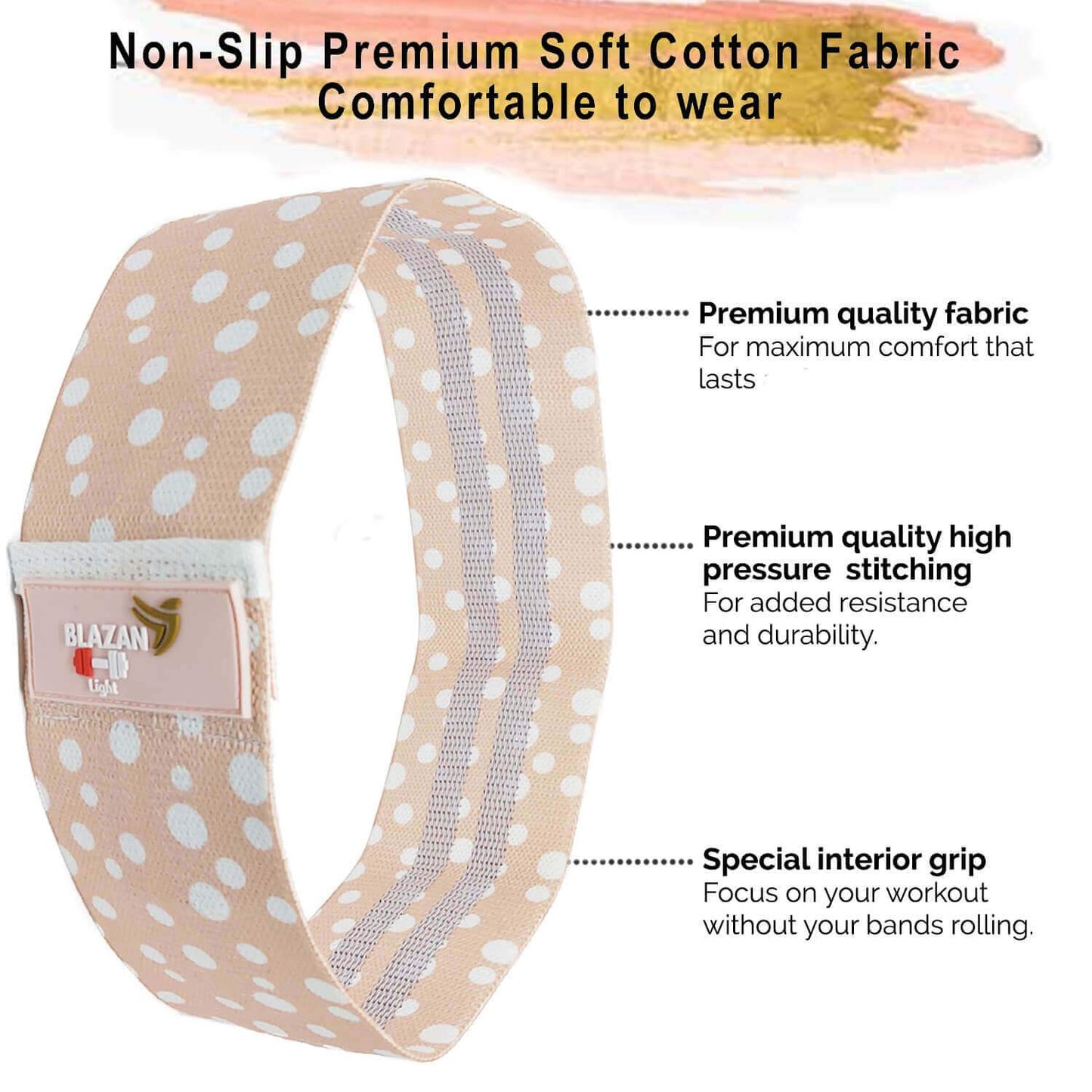 Set of 3 Non-Slip Booty Bands for Hip Circle Workout