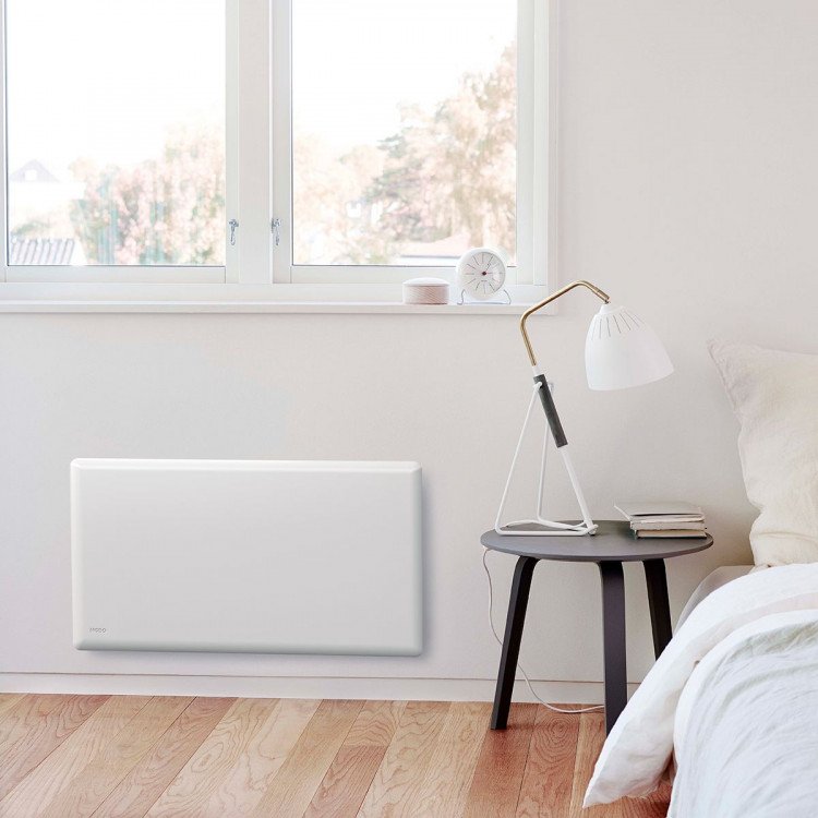 1000w electric panel heater with thermostat & castors