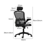 Office Chair Home Computer Chairs Mesh Gaming Chair Padding Headrest and Armrest