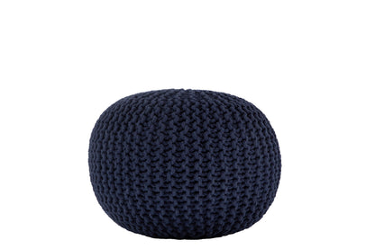 Knitted Pouf NAVY BLUE
