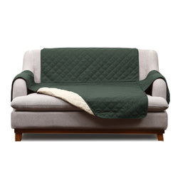 2 Seater Sofa Covers Quilted Couch Lounge Protectors Slipcovers Olive
