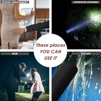 41cm Baseball Bat LED Flashlight Bright Baton Torch Emergency Security Tool