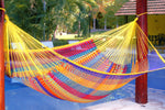 Queen Size Outdoor Cotton Mexican Hammock in Confeti Colour