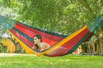 Queen Size Outdoor Cotton Mexican Hammock in Imperial Colour