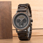 Unisex Ovo wood watch with leather band