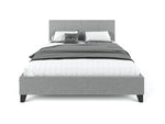 Fabric bed frame grey double