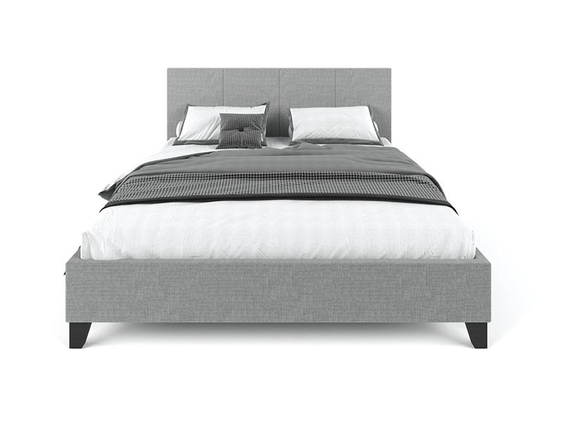 Fabric bed frame grey queen