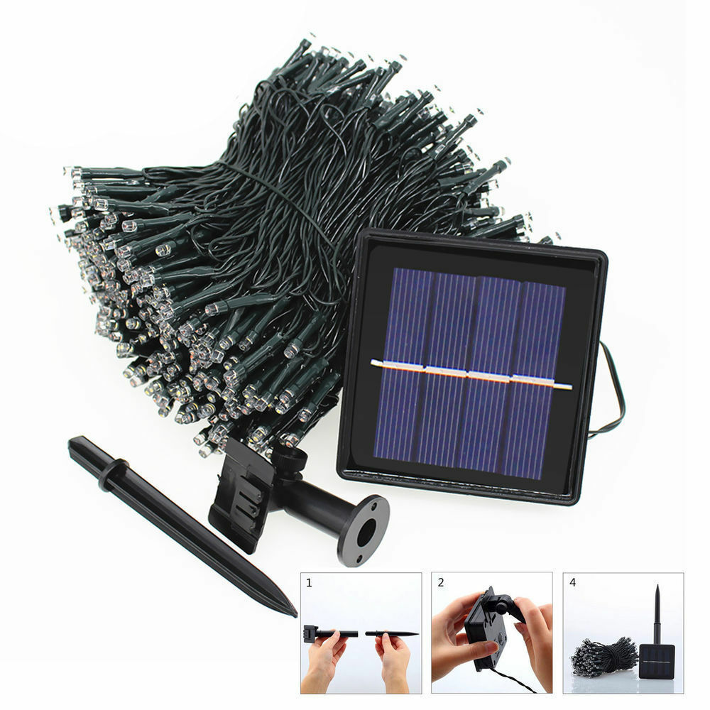 35M 200LED String Solar Powered Fairy Lights Garden Christmas Decor Multi Colour