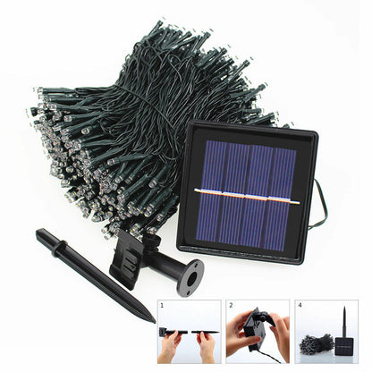 35M 200LED String Solar Powered Fairy Lights Garden Christmas Decor Multi Colour