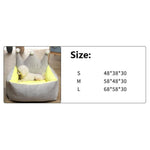 Pet Bed Crown Shape (L Grey Yellow)