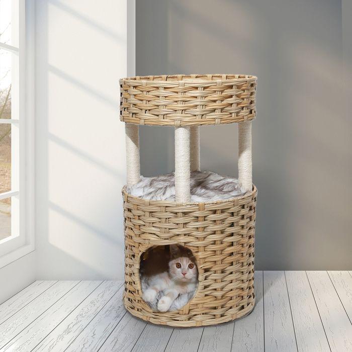 Pet Cat Bed Puppy House Sleeping Nest Calming Cushion Washable Non-toxic
