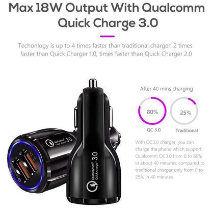 Portable Smart Dual USB Mobile Car Charger Adapter 
