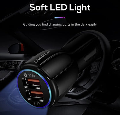 Portable Smart Dual USB Mobile Car Charger Adapter 
