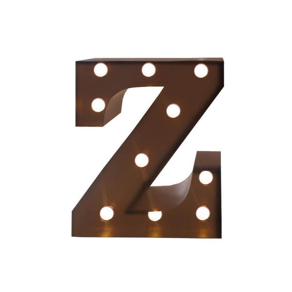  LED Metal Letter Lights Free Standing Hanging Marquee Event Party Decor Letter Z