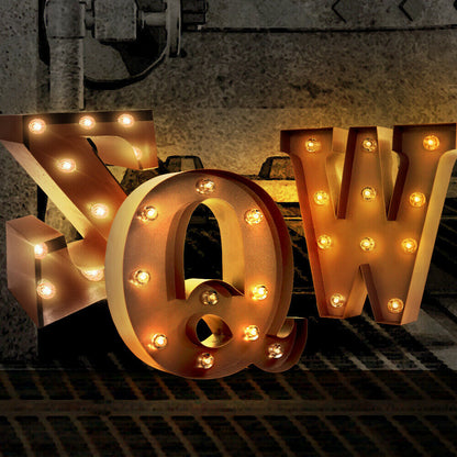 LED Metal Number Lights Free Standing Hanging Marquee Event Party Decor Number 6