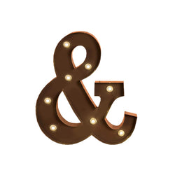 LED Metal Letter Lights Free Standing Hanging Marquee Party Decor Letter And