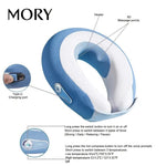 Portable Heated Cordless Neck Massage Pillow - Deep Tissue Smart Neck Massager for Neck and Body Relief, Blue