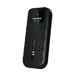 Cyber Power 8 Port Surge Protector (2 Usb, $50000 Warranty)