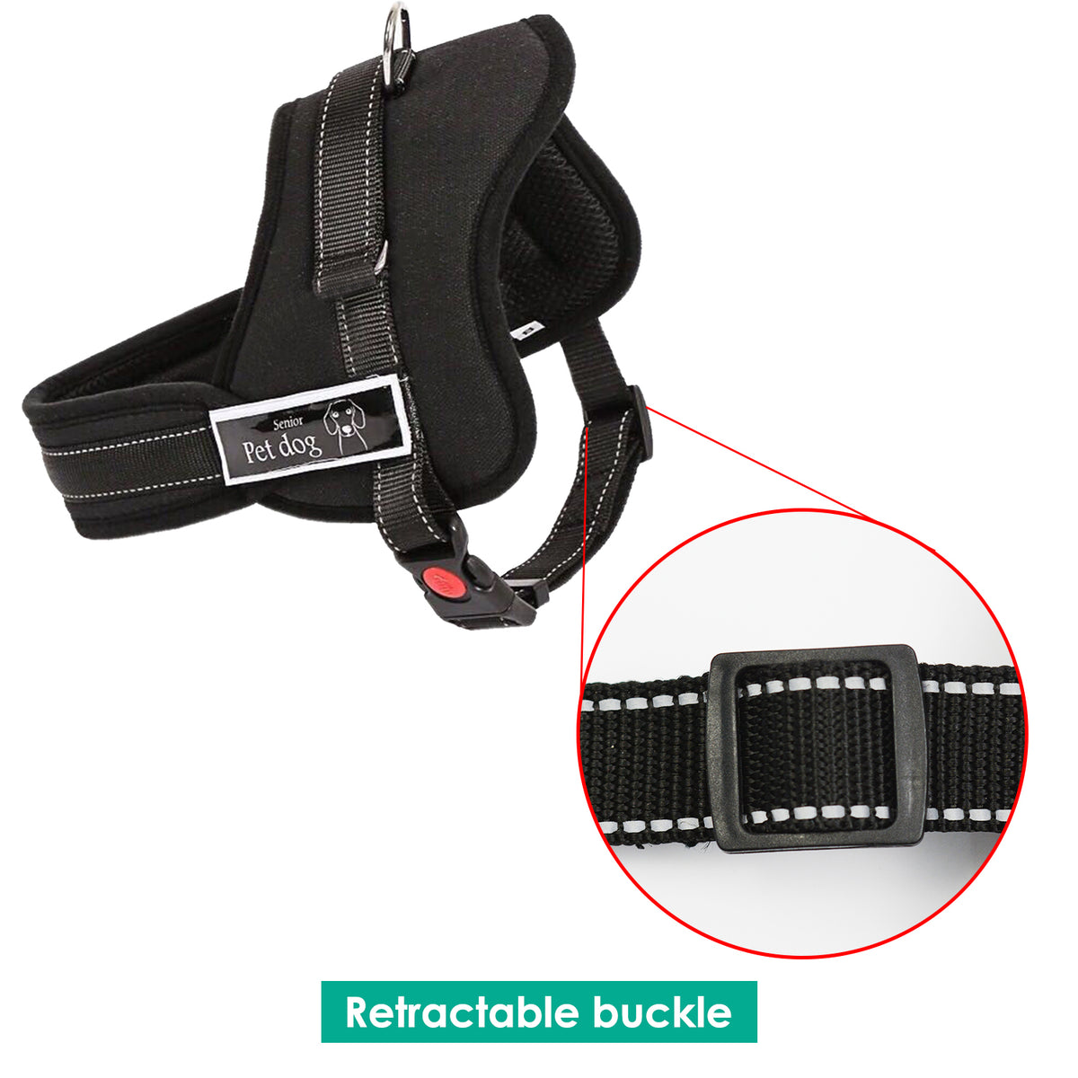 Dog Adjustable Harness Support Pet Training Control Safety Hand Strap Size M
