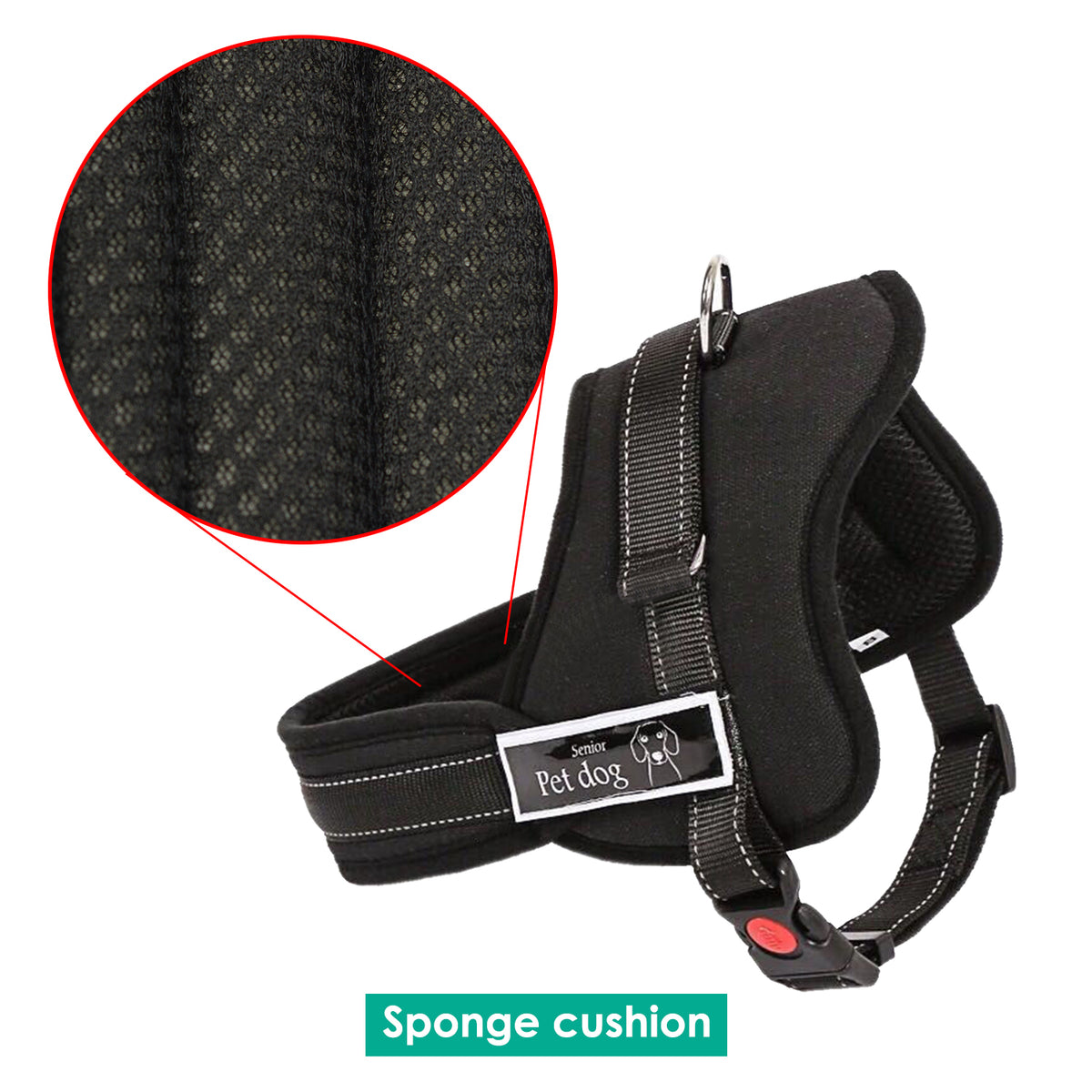 Dog Adjustable Harness Support Pet Training Control Safety Hand Strap Size S