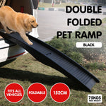 152cm portable dog pet ramp - black