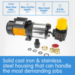 HydroActive 4 stage High Pressure Water Pump - 1000W