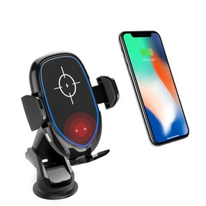 Qi Wireless Car Charger Phone Holder Red 

