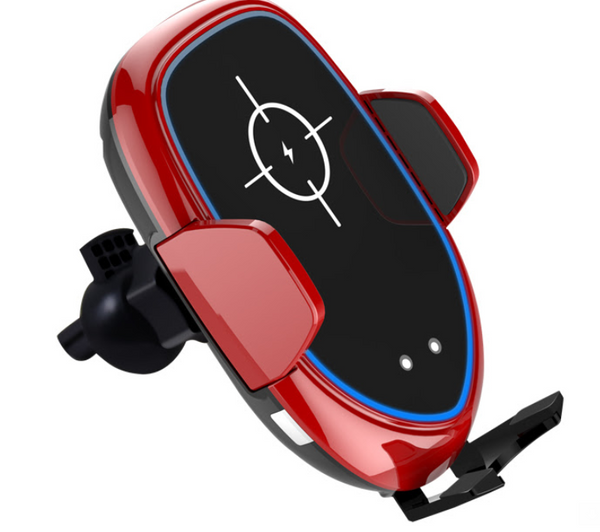  Qi Wireless Car Charger Phone Holder Red