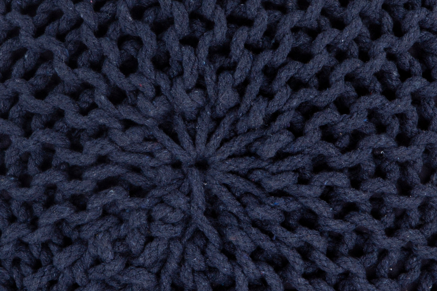 Knitted Pouf NAVY BLUE
