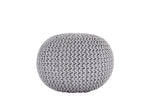 Knitted Pouf LIGHT GREY