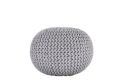Knitted Pouf LIGHT GREY
