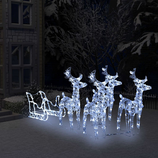 Reindeers & Sleigh Christmas Decoration /Acrylic