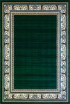 Dark green traditional quality rug b171012/350