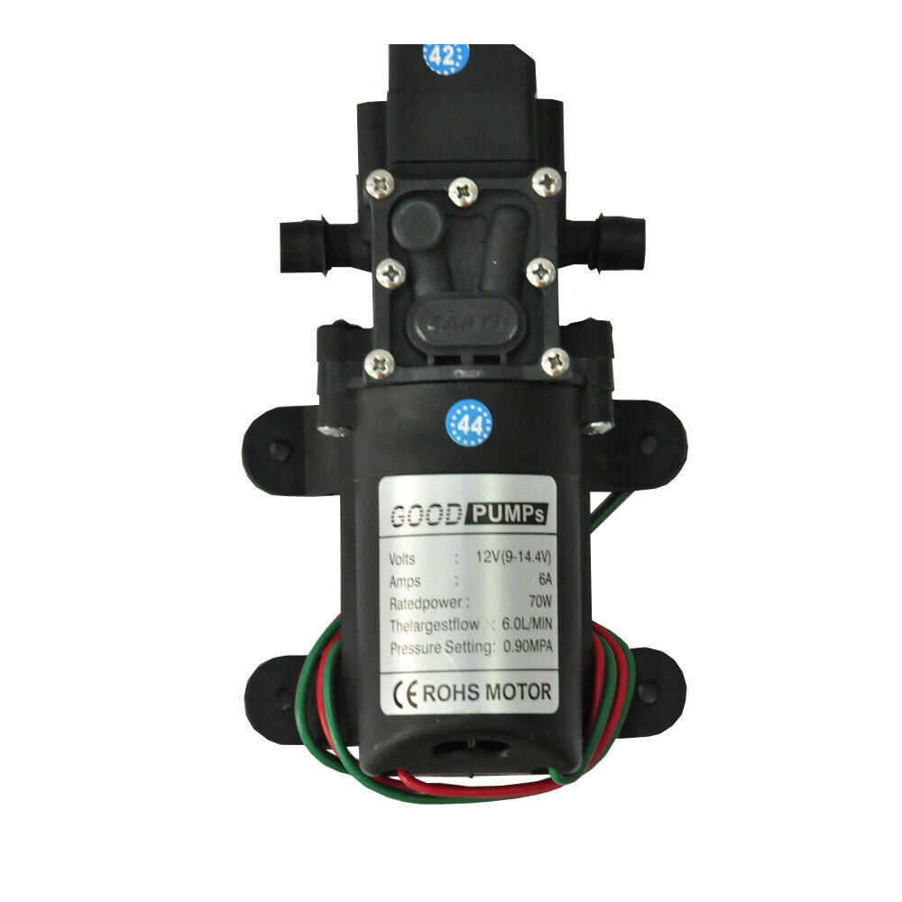 12V 6 Lpm Self-Priming Water Pump High Pressure Caravan Camping Boat
