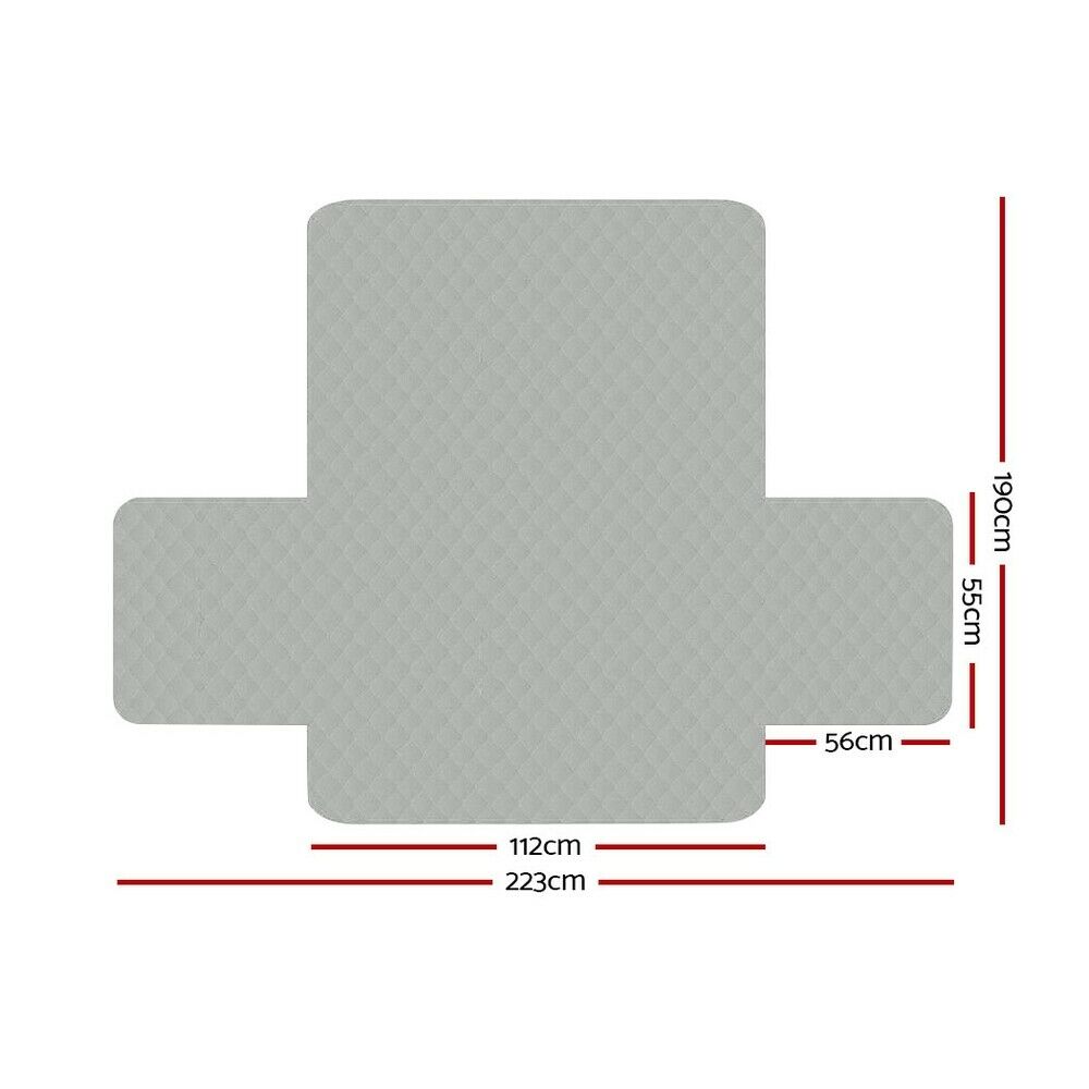 2 Seater Slipcovers Brown/Beige Grey/Dark Grey
