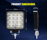 8x 4inch 80w LED Work Lights Flood Driving Square Lamp Reverse Offroad 4WD