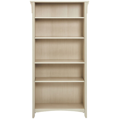 Salinas 5 Shelf Bookcase White/Black