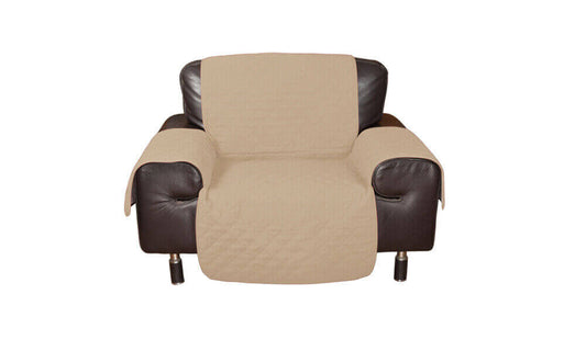 1 Seater Couch Sofa Cover Removable Quilted Slipcover Pet Kids Protector